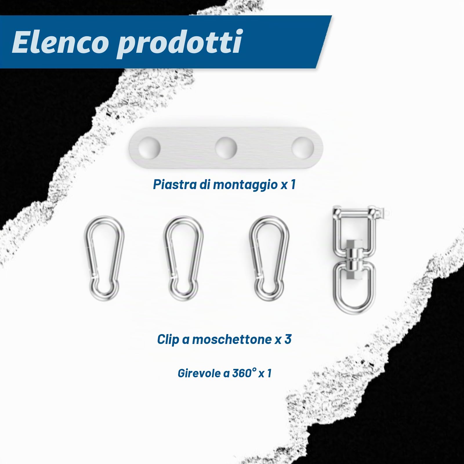 J Bryant Piastra adattatore doppia a singola puleggia in acciaio inox, connettore per macchina da palestra con 3 moschettoni per tricipiti, tricipiti, bicipiti e allenamento funzionale