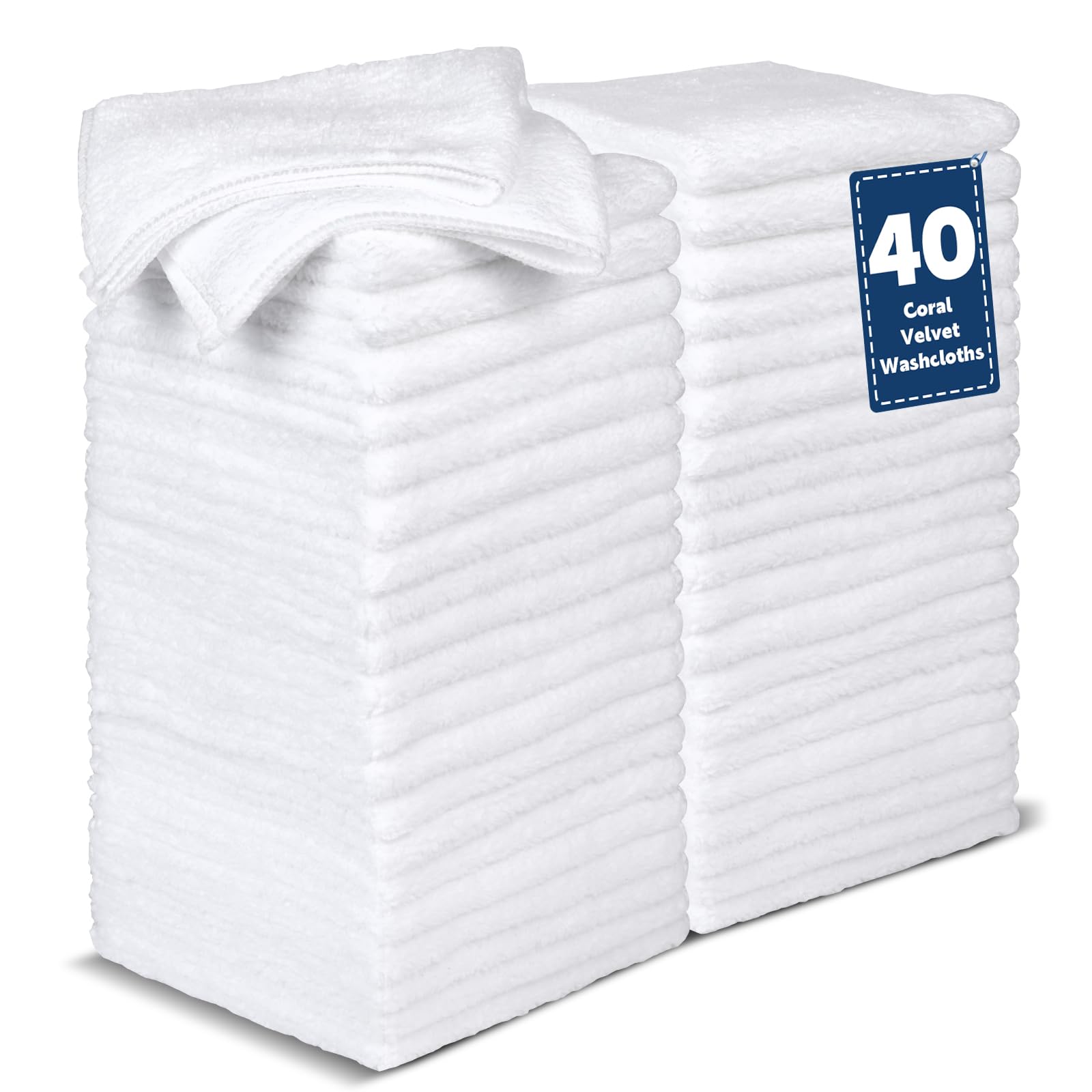 TEAWOO Coral Velvet Washcloths - Super Soft & Absorbent -9 TEAWOO Coral Velvet Washcloths - Super Soft & Absorbent -9