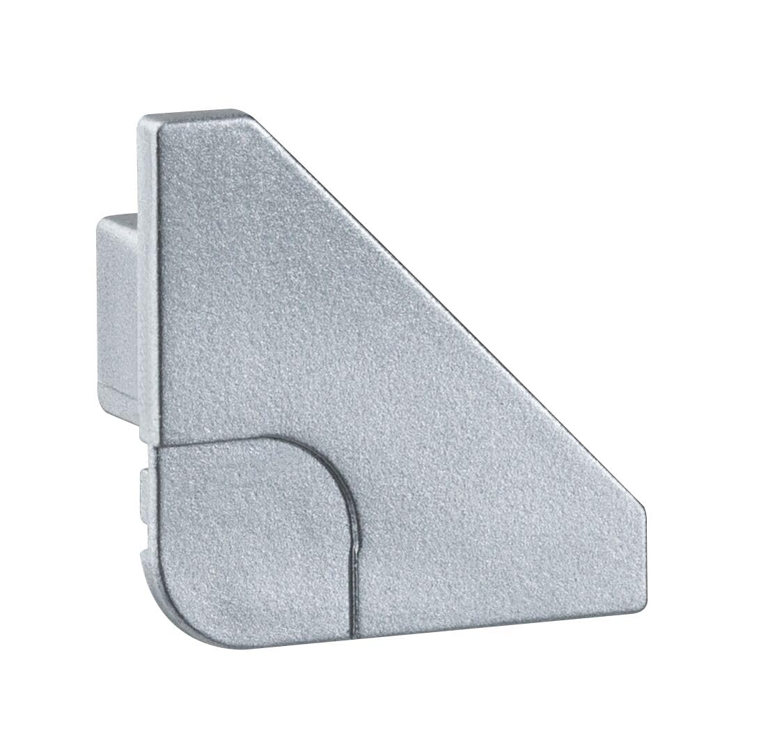 Paulmann 70266 Delta Profile Cap for a Clean Profile Finish 2-Pack Delta Profile Accessory Aluminium matt Plastic for LED Strip skirting