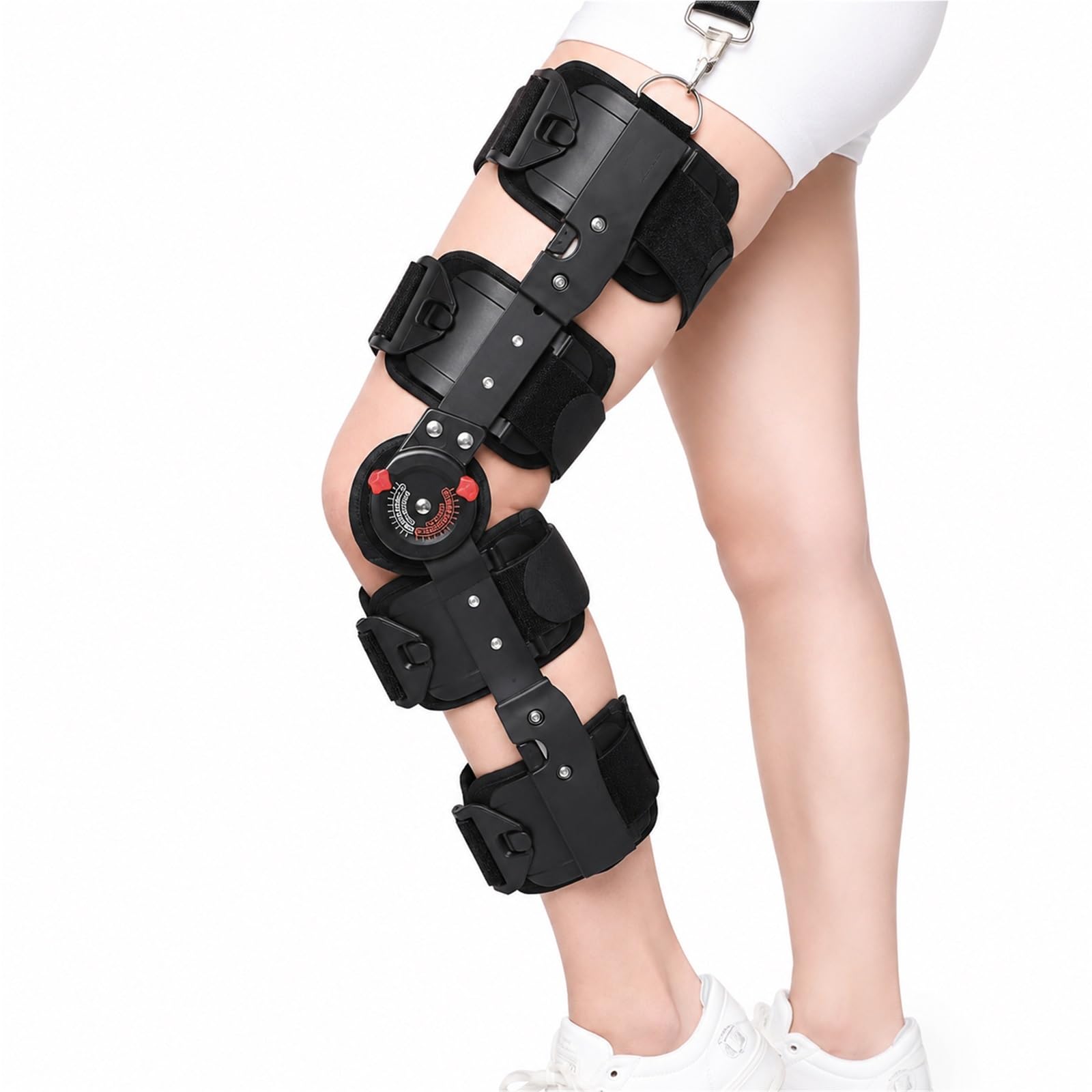 Tutore Ginocchio Articolato ROM Regolabile per Post Operatorio Riabilitazione Menisco LCA Artrite Ginocchiera Ortopedica Supporto Stabilizzatore Gamba Uomo Donna