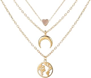 Shining Diva Fashion Latest Multilayer Western Neckpiece Neck Chain Necklace for Women and Girls, Golden (12245np) Price In India
