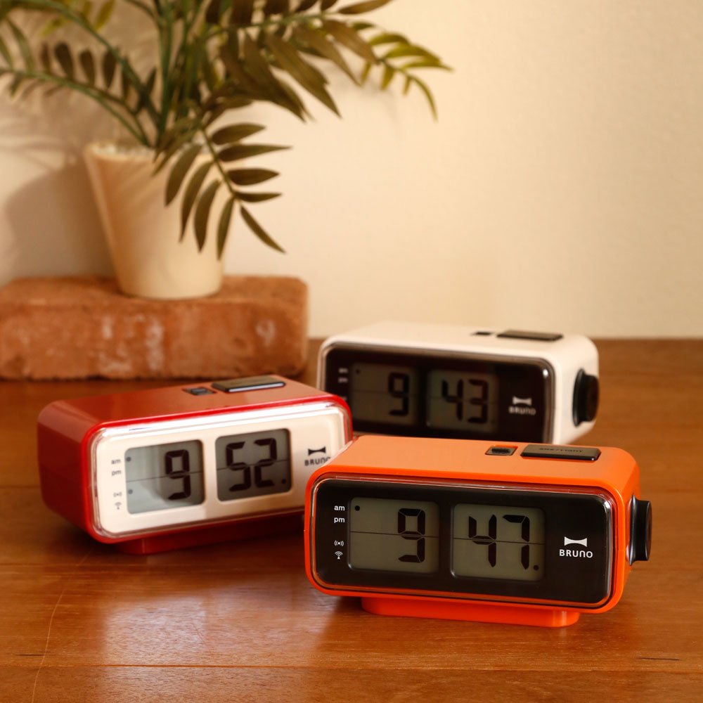 Retro Digital Flip Desk Alarm Clock Red by IDEA International