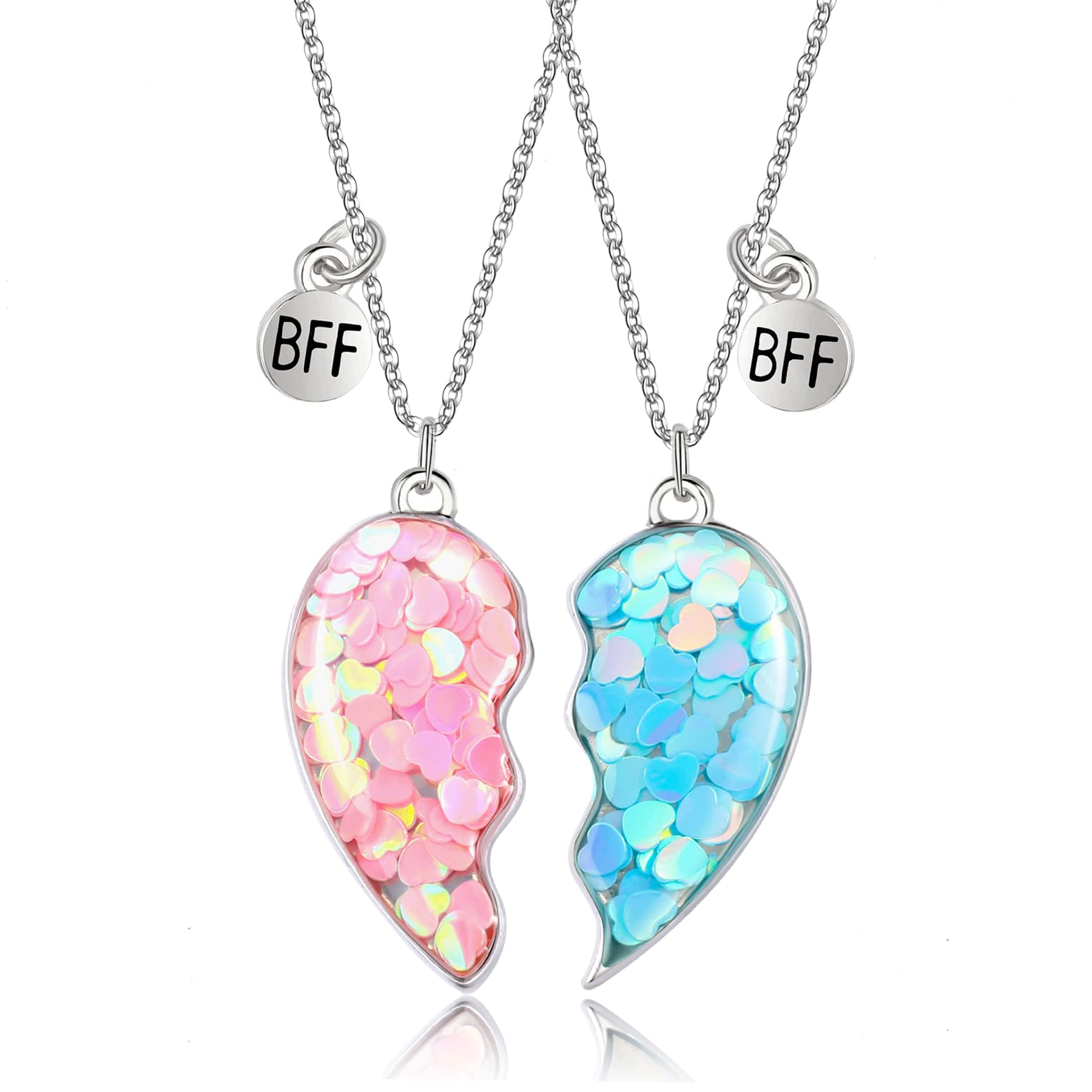 Couple Heart Or Cat BFF Best Friend for Girls Puzzle Friendship Pendant Necklaces
