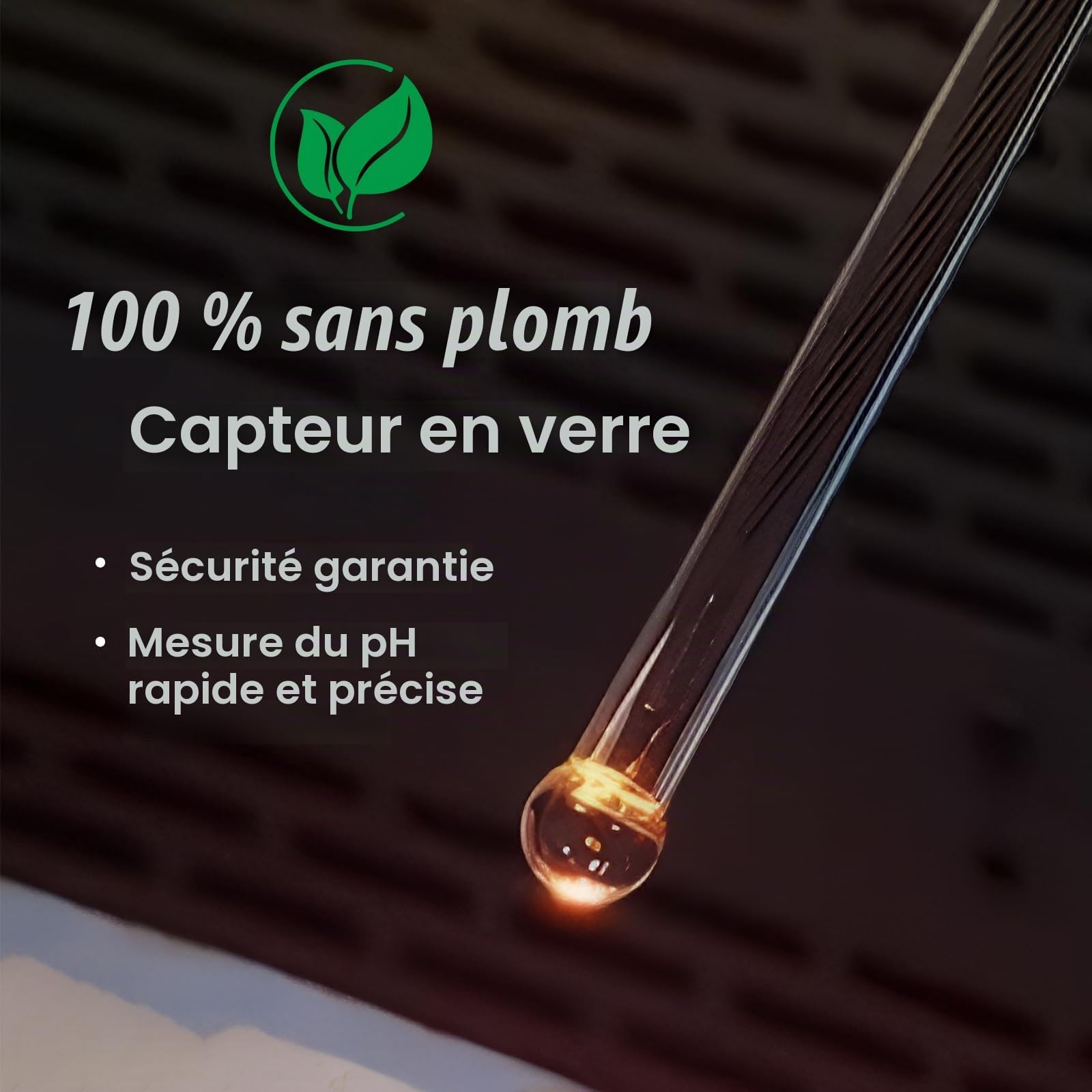 Apera Instruments PH60F Testeur de pH de poche de qualité supérieure, électrode plate remplaçable pour test de pH tissu/papier/peau, précision de pH ± 0,01, plage de pH -2,00-16,00, capteur de température ± 0,5 °C
