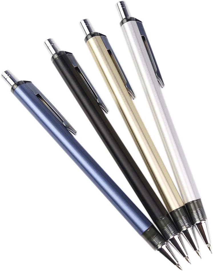 Original Metallic 0.7mm Point Mechanical Pencils Pack of 4 Pcs