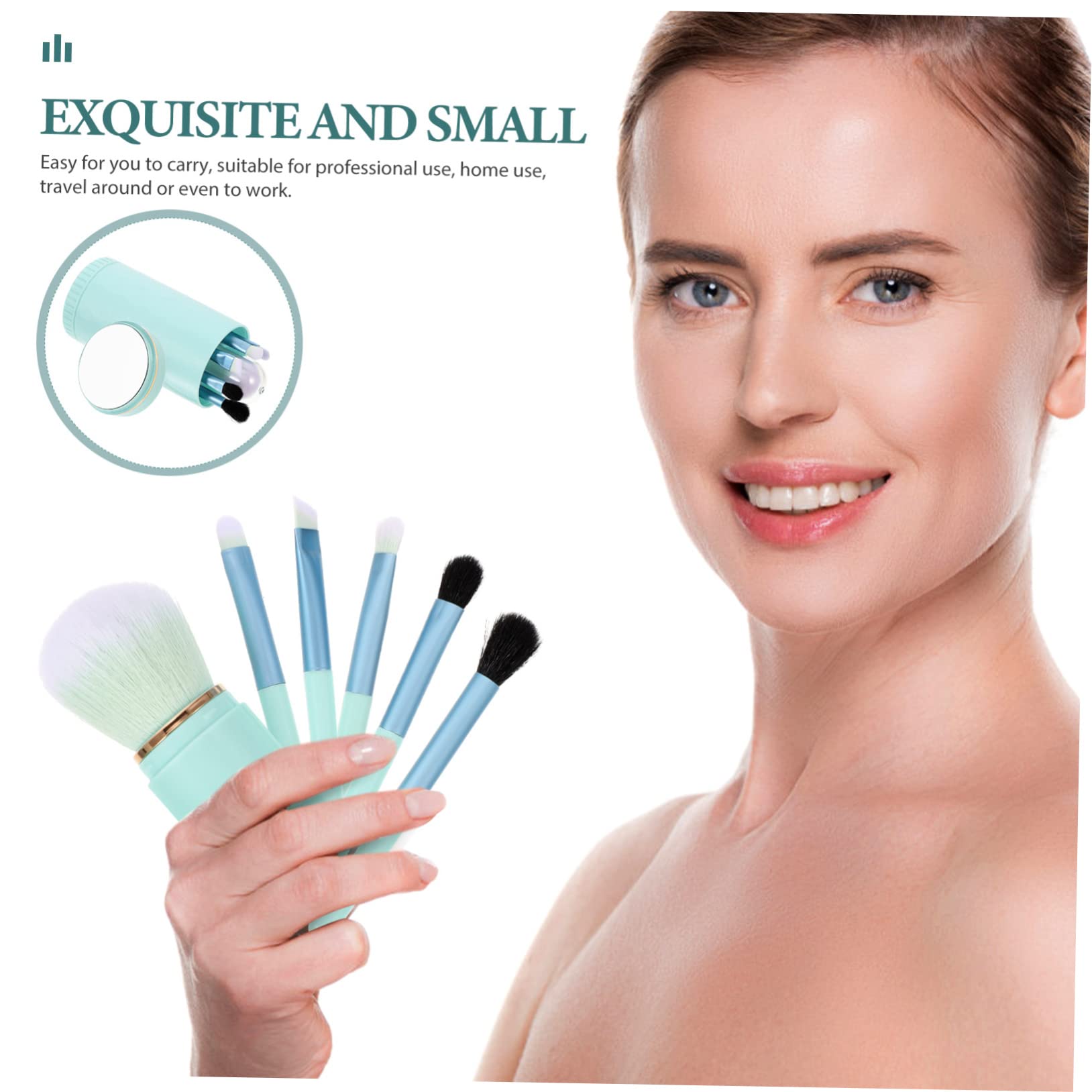 FRCOLOR 3sets Pennelli Per Trucco Professionale Pennelli Compatti e Leggeri Per Blush e Polveri Accessori Da Bellezza Portatili Per Donne Per Viaggi e Uso Quotidiano Con Manico Resistente