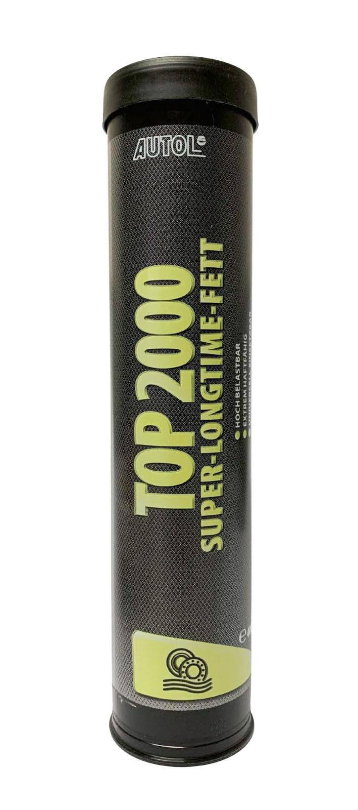AUTOL TOP 2000 Hochdruckfett 10 x 400g Kartusche – NLGI 2 Langzeitfett extrem haftfähig & wasserfest – EP Schmierfett für Lager, Maschinen, Land- & Baumaschinen