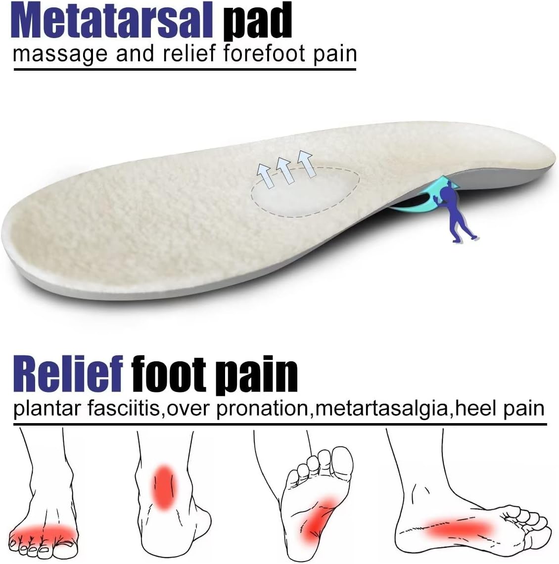 ADAX Men's Plantar Fasciitis & Pain Relief Orthotic Slippers with Arch Support (Size:US 7-US 14) - Image 3