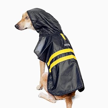 That Dog In Tuxedo Raincoat for Dogs - Double Layered with Hoodie- Black (28)
