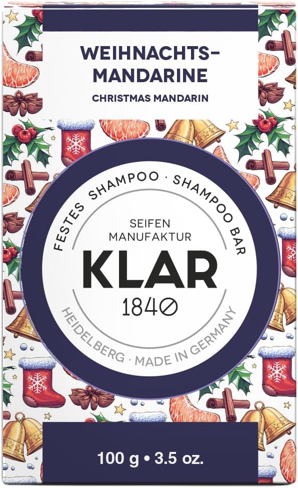 Klar Seifen Firm Shampoo Christmas Mandarin for Smooth Hair with Christmas Fragrance Shampoo 11222