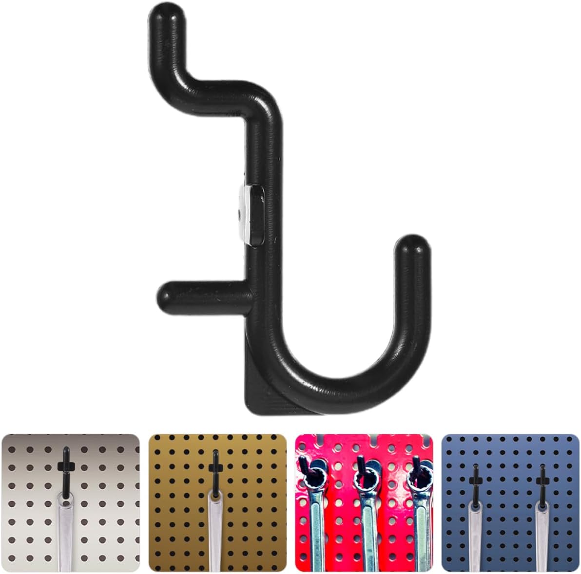 Cabilock Pegboard Hooks 50 Pack Heavy Duty Plastic Hangers Garage Tool Organizer Pegboard Tools Hangers