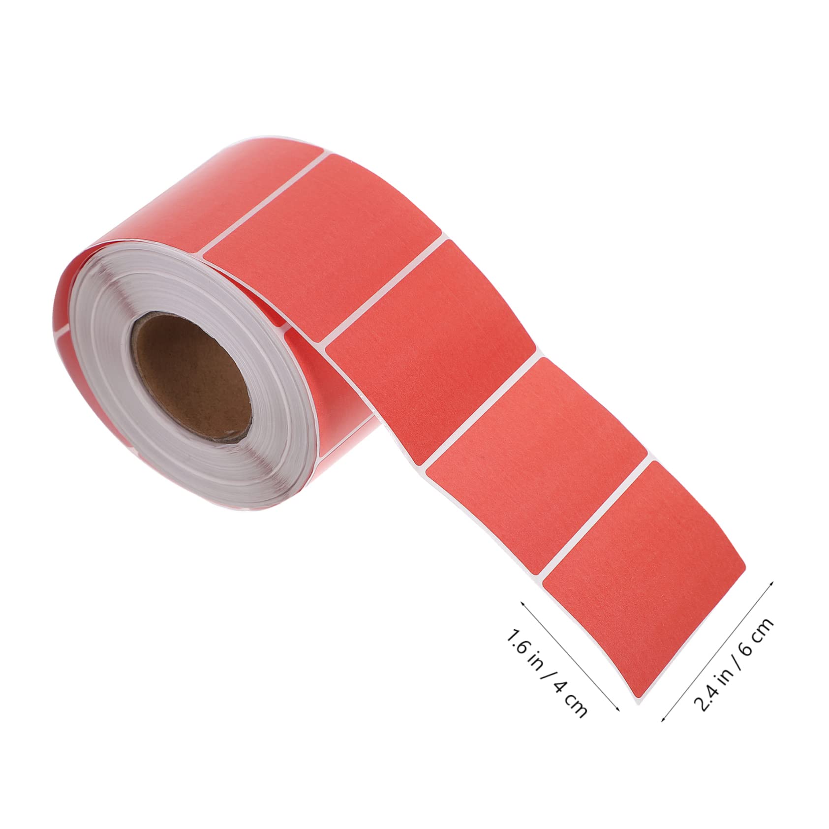 TEHAUX 4pezzi Etichette Termiche Colorate Autoadesive Per Stampante Stickers Senza Odore Impermeabili e Resistenti All Confezione Da Rosso Per Ufficio e Attività Commerciali