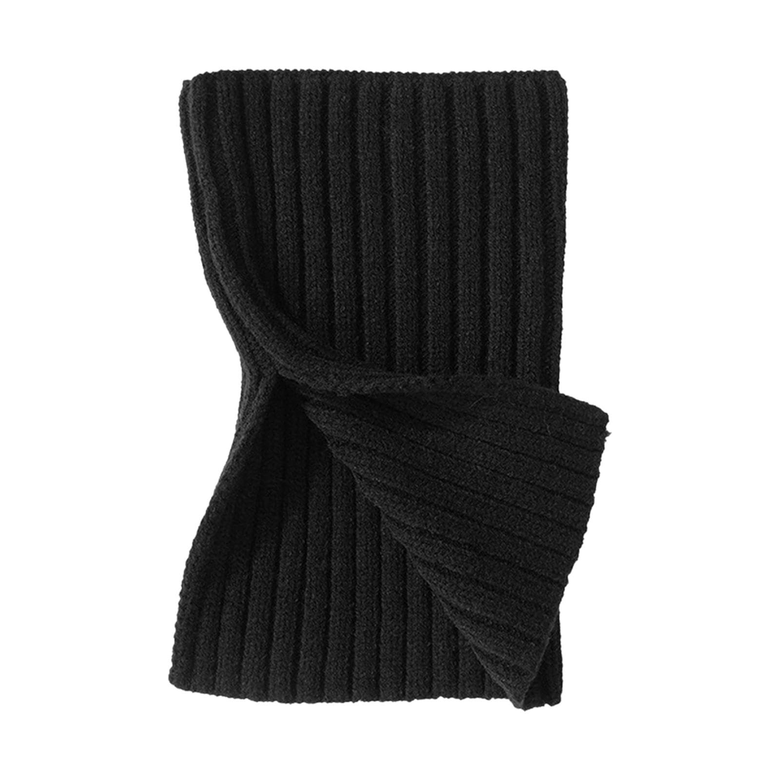 loom tree Knitted Neck Warmer Scarf Thermal Windproof Fashion Winter Neck Scarves Black-picture-38