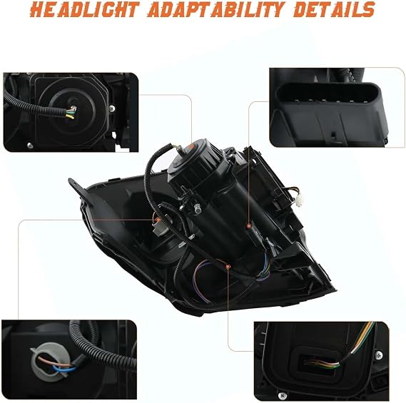 Headlight Assembly Compatible For Cadillac DTS 2006-2011 Headlight W/O Ballast Passenger Right Side RH Car Light Accessories