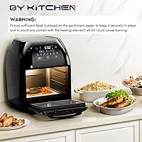 Vista 6 de BYKITCHEN Revestimientos para freidora de aire de 9.4x8.7 pulgadas compatibles con freidora de aire de 4-7QT y freidora de aire multifuncional