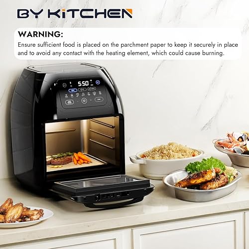 Miniatura 6 de BYKITCHEN Revestimientos para freidora de aire de 9.4x8.7 pulgadas compatibles con freidora de aire de 4-7QT y freidora de aire multifuncional