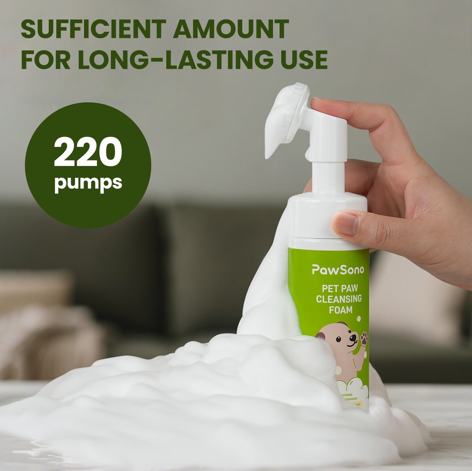 Paw Cleaner for Dogs & Cats, No-Rinse Foaming Pet Foot Washer with Built-in Scrubber Brush for Dirty, Muddy Paws – Suitable for Small, Medium & Large Dogs, Puppies, Kittens (5 fl oz) - image 8