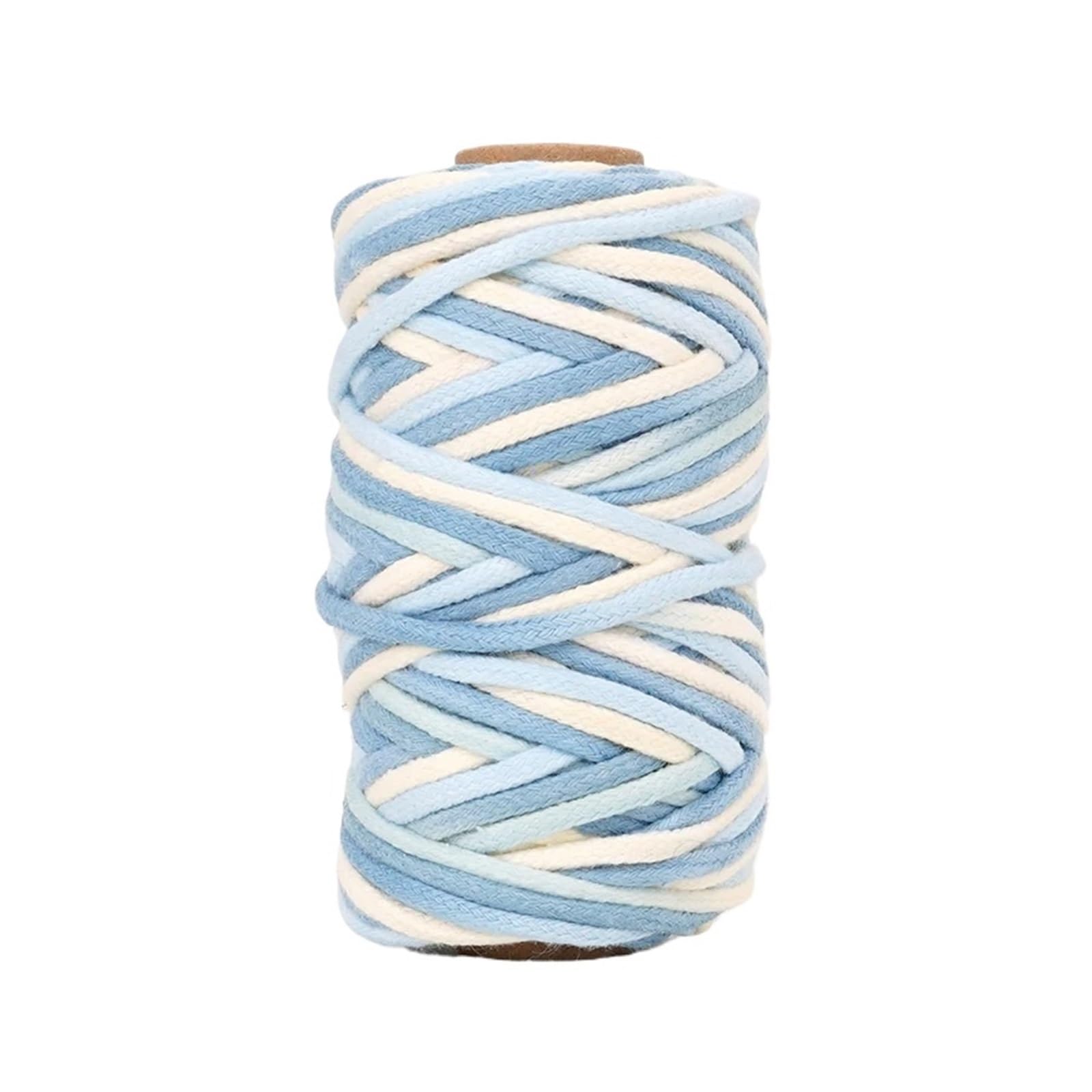 Cotton Macrame Cord 3.0mm Soft Multicolor Cotton Rope 30M per Roll Core-Spun Piece-Dyed DIY Macrame Cord for Bracelets Handcraft Braiding(Color10)