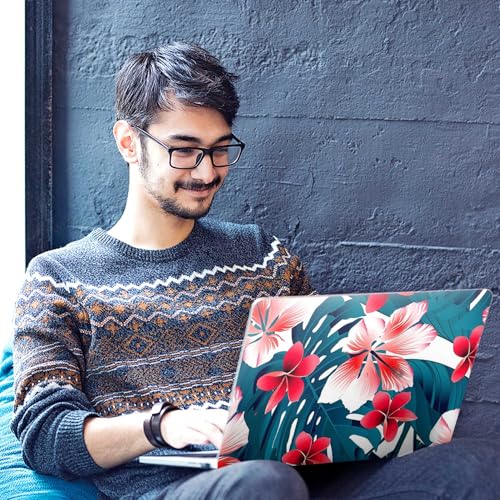 Image of Galaxsia Floral D17 Full Body Vinyl Laptop Skin /Sticker /Cover Upto 15.6 Inches Laptops Laminated-Removable-HD Quality Compatible for Hp-Dell-Sony-Lenovo-Asus etc.(15x10 Inches)