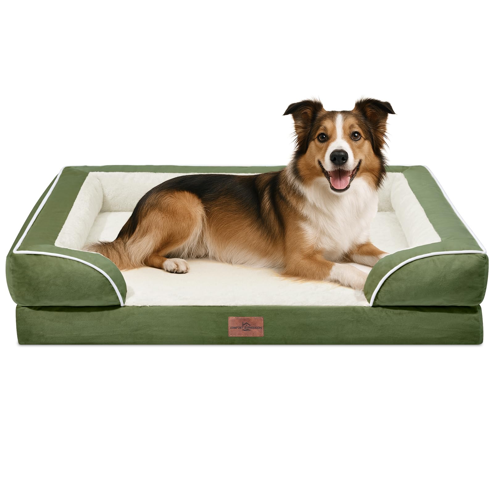 Comfort Expression Large Dog Beds Waterproof Orthopedic Foam Dog Beds for Large Dogs Sofa Comfy Pet Bed with Washable Removable Cover & Non-Slip Bottom โ image 1