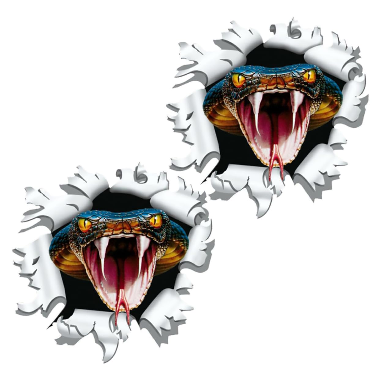 Mobestech 2pcs Car Sticker Race Car Stickers Windsock Reflective Car Stickers Reflective Sticker Auto Reflection Sticker Car Decals Decorative Stickers Car Snake Decal Colorful The Pet