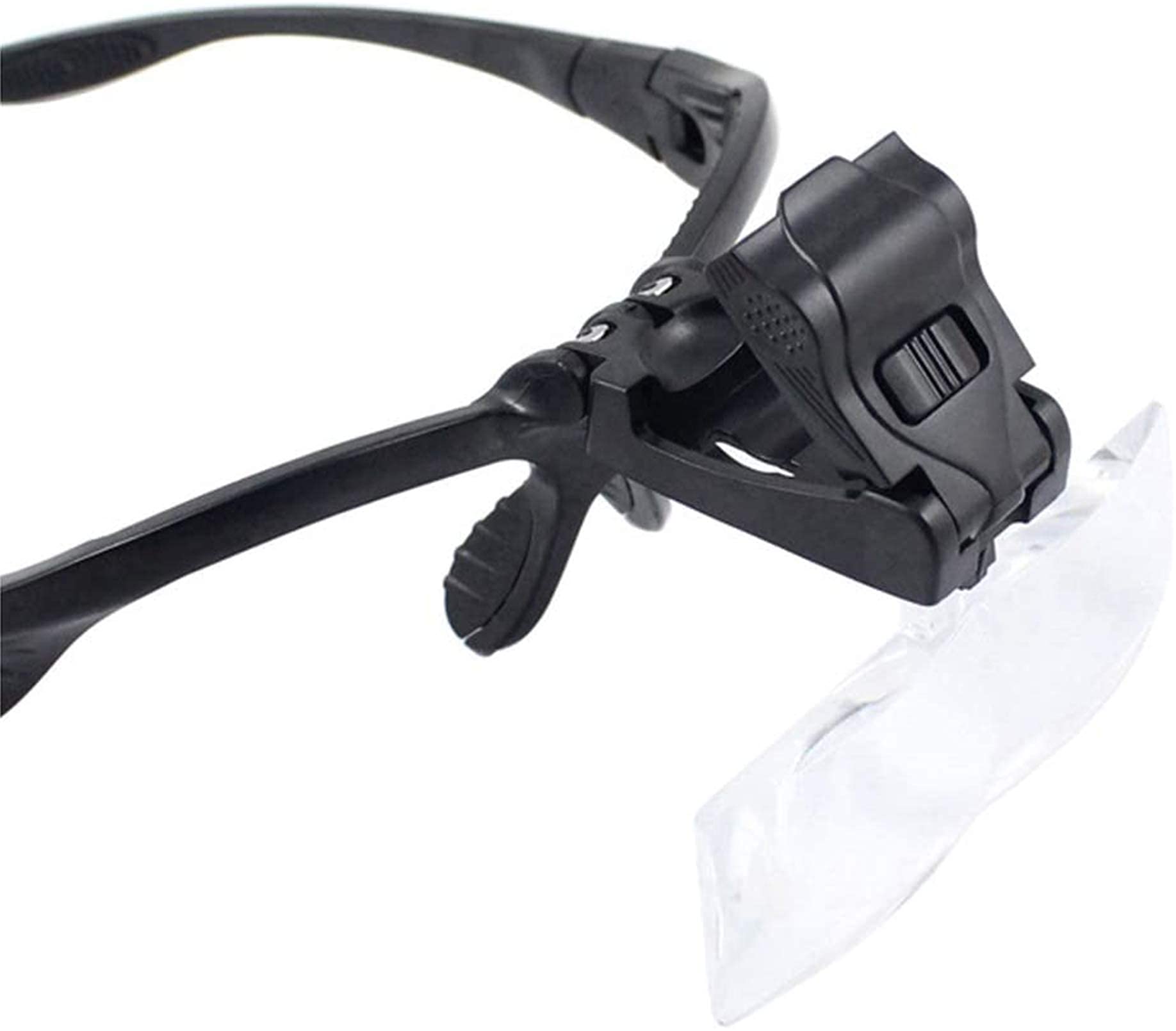 Kopfbandlupe, Handlupe, Kopfmontierte Lupe, Lupe Mit Kopfband, Augenreparaturlupe Mit 2 LEDs, 1,0/1,5/2,0/2,5/3,5-Fache Vergrößerung, 5-Teiliges Set, Brillenlupe, Optisch