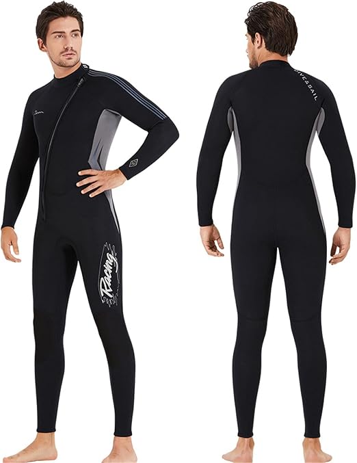 Amazon.com: YOJOLO Traje de neopreno para hombre de 0.118 in de neopreno de  manga larga traje de buceo de cuerpo completo térmico protección solar  buceo buceo surf snorkel traje de baño, gris,
