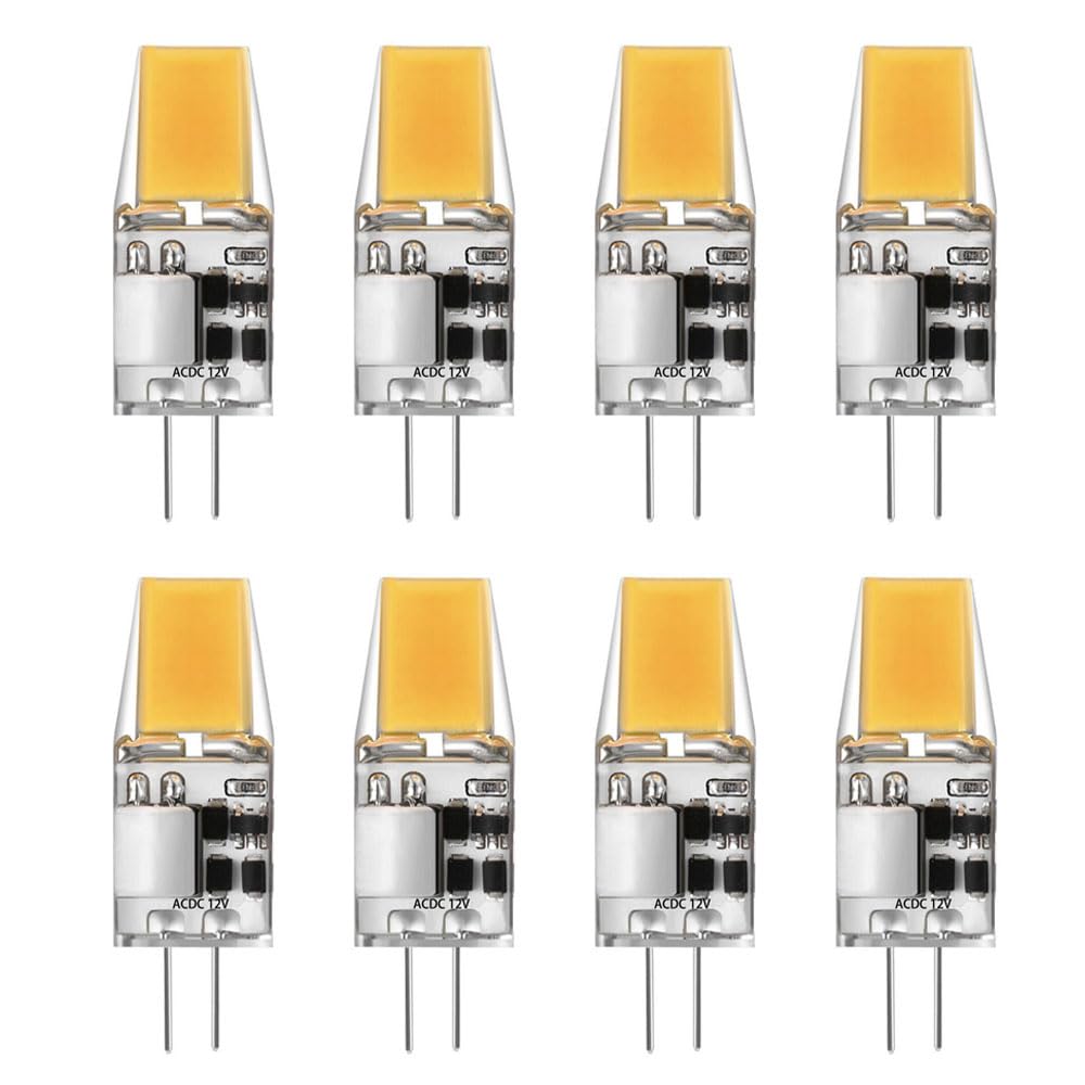 G4 Lampade LED 2W equivalenti 20w/30w AcDc 12v LED Lampadine G4 bi-pin per illuminazione domestica,camper e barca 2W-8PCS/Bianco naturale