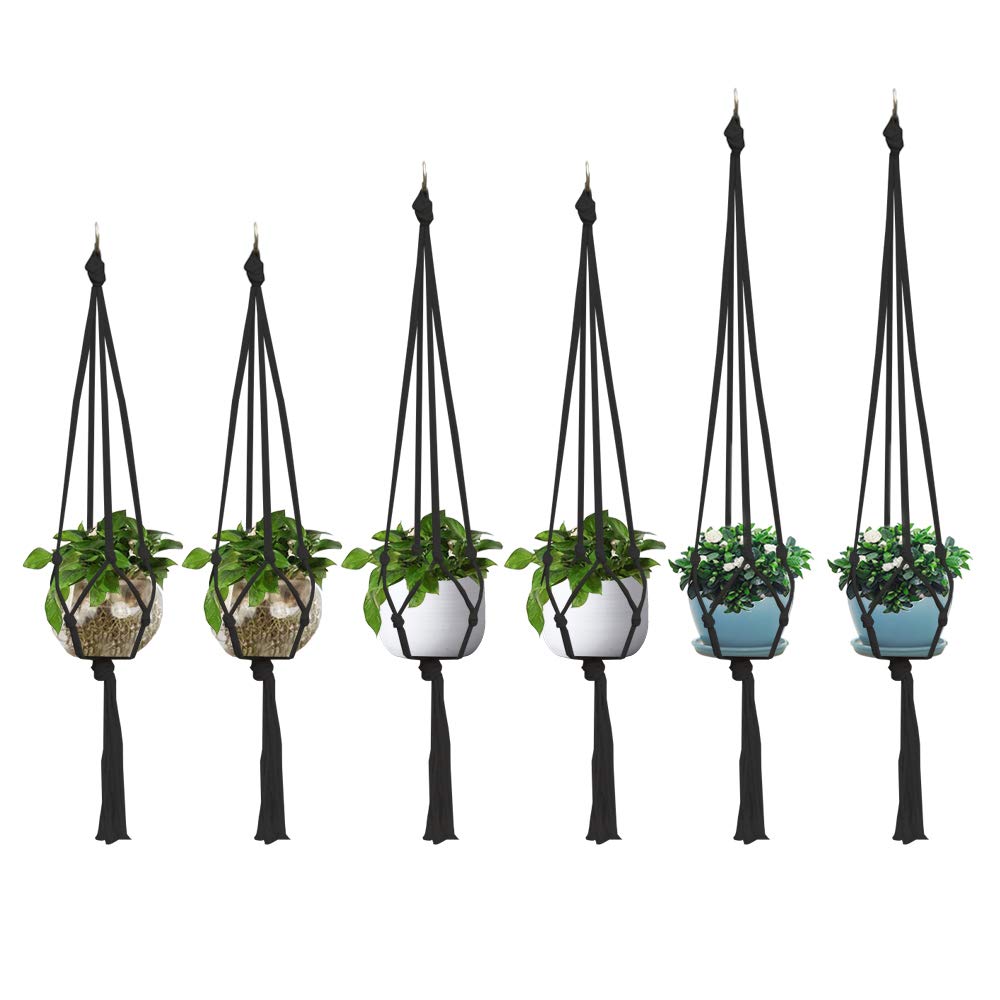 Buy 6 Pack Hanger,Macrame Hanging er Indoor Outdoor Flower Pot Basket