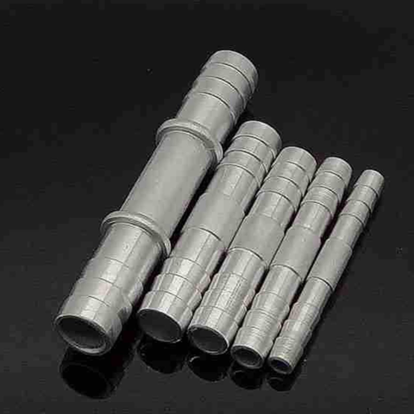 5-teiliges Aluminium-A/C-Schlauch-Verbinder-Set, mit geradem Barb-Steckanschluss für 8 mm, 11 mm, 13 mm, 16 mm und 17 mm Schläuche