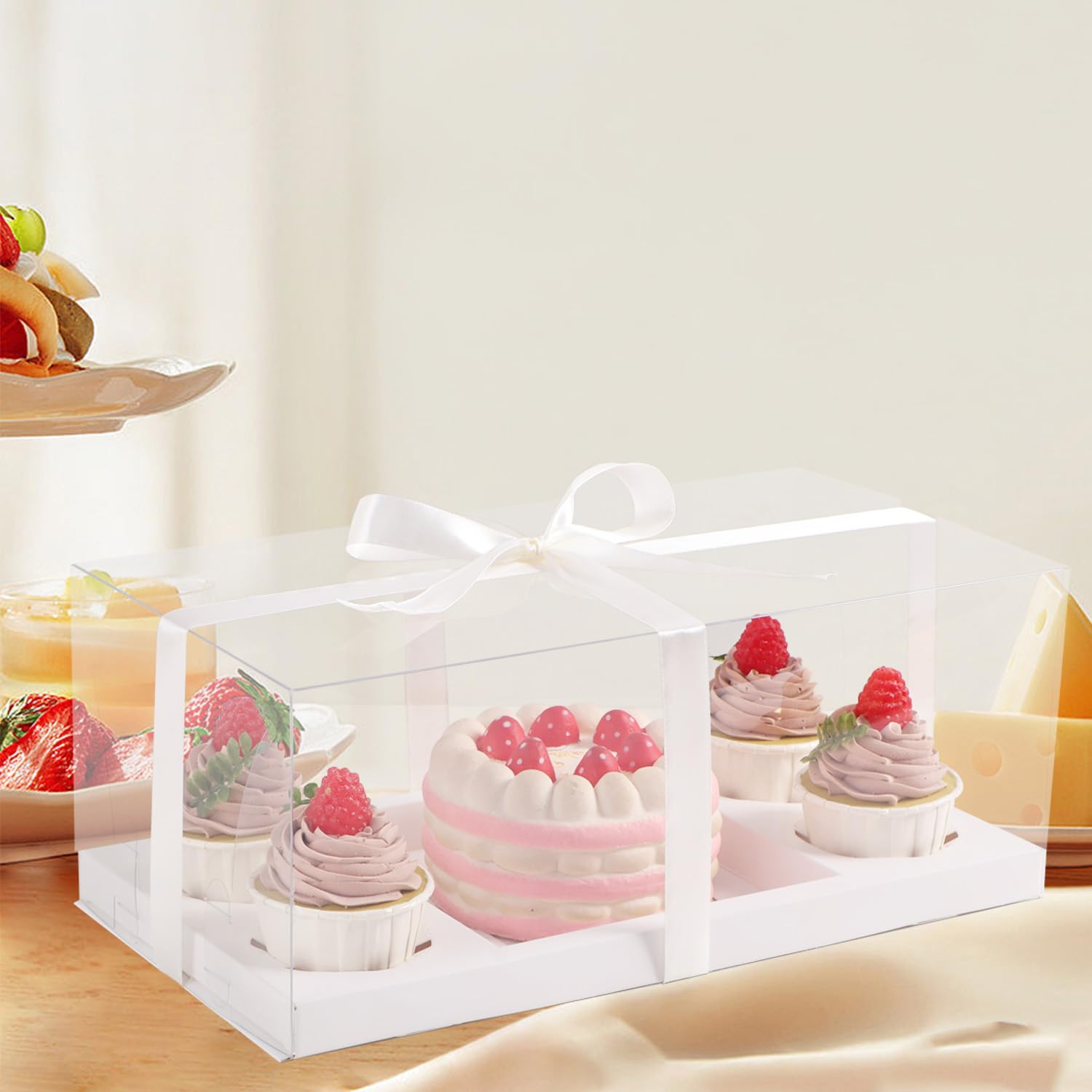 JCD Cupcake Boxes - 3 Pack for Mini Cakes & Cupcakes -5 JCD Cupcake Boxes - 3 Pack for Mini Cakes & Cupcakes -5