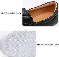 Vista 4 de VOCNTVY Mocasines cómodos y casuales de cuero acolchado para mujer