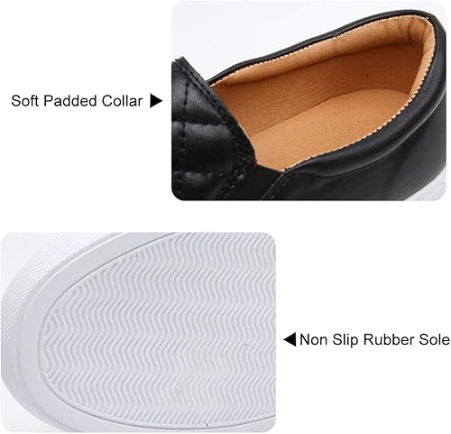 Miniatura 4 de VOCNTVY Mocasines cómodos y casuales de cuero acolchado para mujer