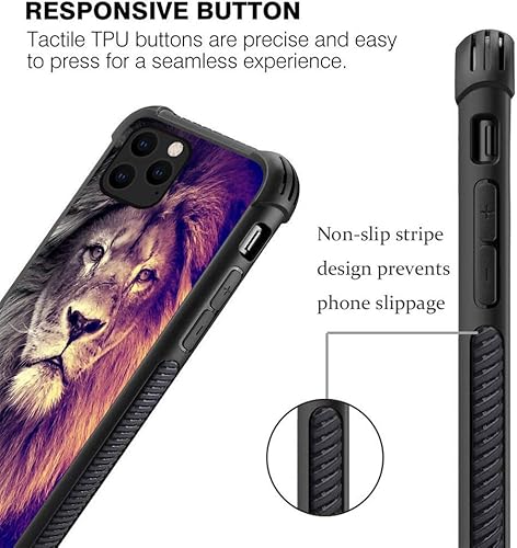 Miniatura 5 de CARLOCA Funda compatible con iPhone 13 Pro Max, funda de Lion Gaze para iPhone 13 Pro Max para hombres y niños, funda de TPU suave antiarañazos para