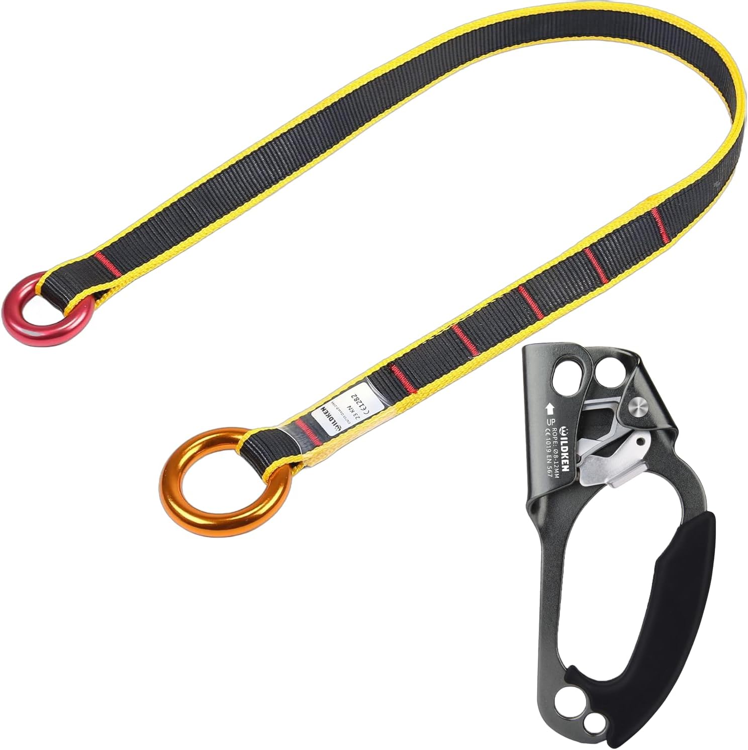 WILDKEN Tree Arborist Friction Saver Tree Climbing Cambium Saver Loop Belt Sling 35.4 inch, Climbing Hand Ascender Outdoor Mountaineering Tree Arborist Climbing Rappelling Equip