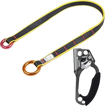 WILDKEN Tree Arborist Friction Saver Tree Climbing Cambium Saver Loop Belt Sling 35.4 inch, Climbing Hand Ascender Outdoor Mountaineering Tree Arborist Climbing Rappelling Equip
