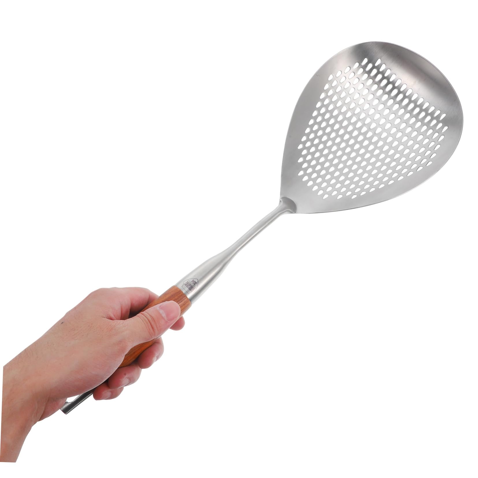 MUCKLILY Handheld Stainless Steel Sieve Strainer with Handle Colander Spoon for Cooking Frying and Draining for Home Kitchens and Restaurants
