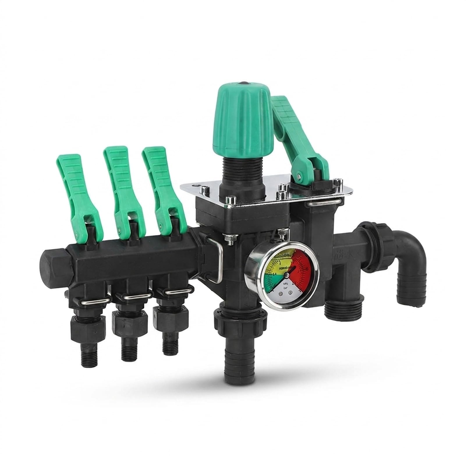 Colector de Agua de 3 vías ZenithAur, válvula de Control para pulverizador agrícola con Divisor de Manguera fácil de Instalar para jardín