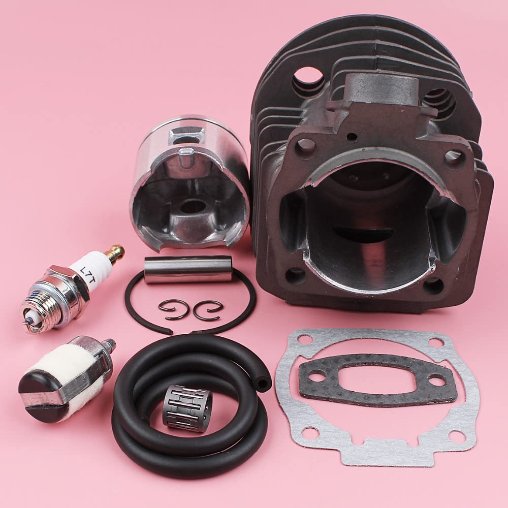 Kit de junta de bujía de línea de filtro de combustible de pistón cilíndrico for motosierra H 55 51, pieza de herramienta de jardín de 46mm