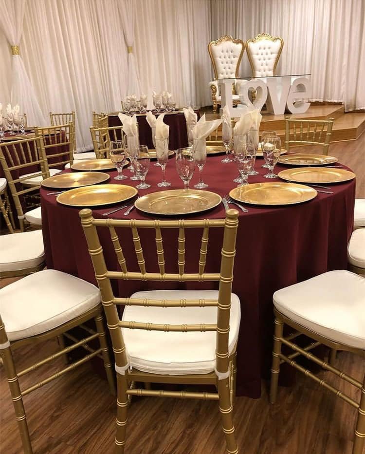 Miniatura 5 de Tela de satén para novia, boda, decoración, disfraz, 60 pulgadas de ancho por yarda (5 yardas, borgoña)