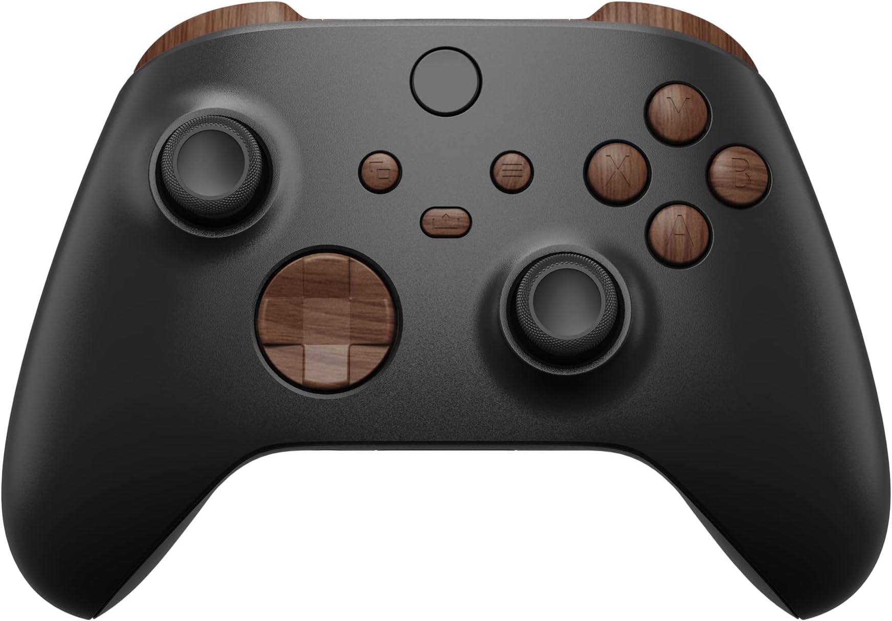 eXtremeRate Replacement Buttons for Xbox Series X & S Controller, Wood Grain Custom Accessories Repair Kit Bumpers Trigers Dpad ABXY Start Back Sync Share Keys Parts for Xbox Core Wireless Controller