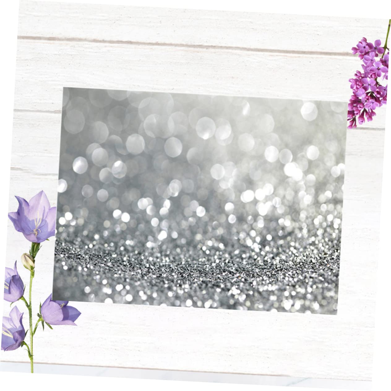 HOMSFOU 1pezzi Fotografia Fondale Decorativo Argento Per Eventi e Servizi Fotografici Per Amatori e Professionisti Resistente e Facile Da Utilizzare Per Feste e Riprese Video