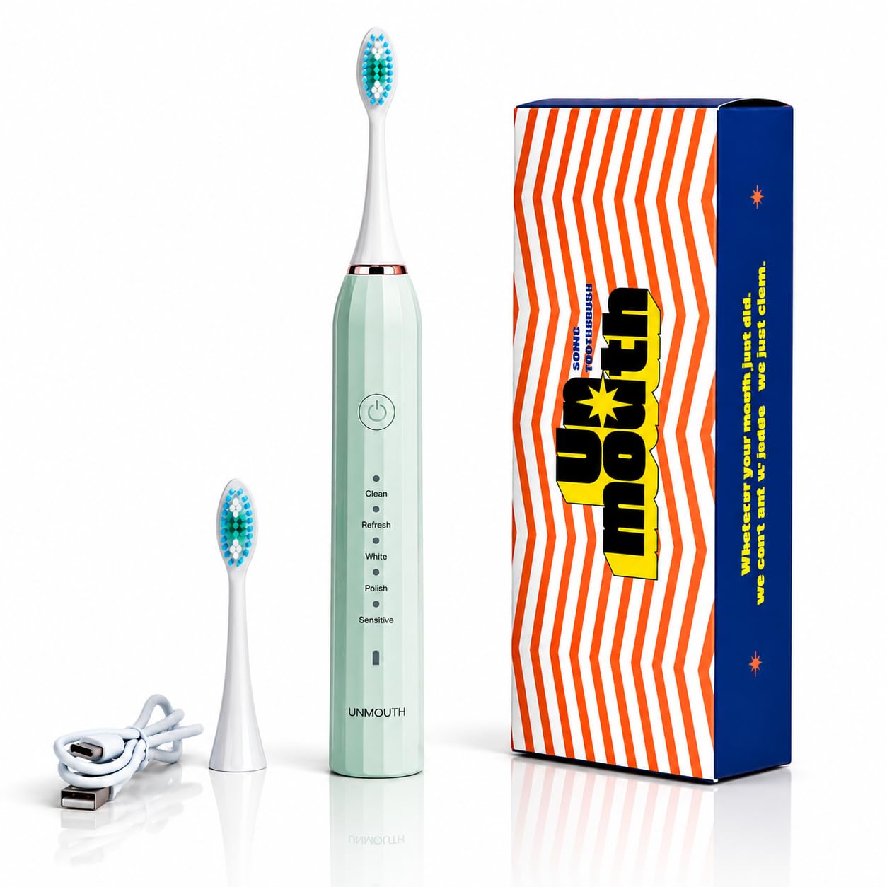 SONIC BOSS Electric Toothbrush | Sonic Deep Clean (43000 VPM), Rechargeable, 30 sec smart Timer, Dupont Bristles, Waterproof, 5 Brushing Modes, 60-Day Battery Life, Type C port (Green)-image-26