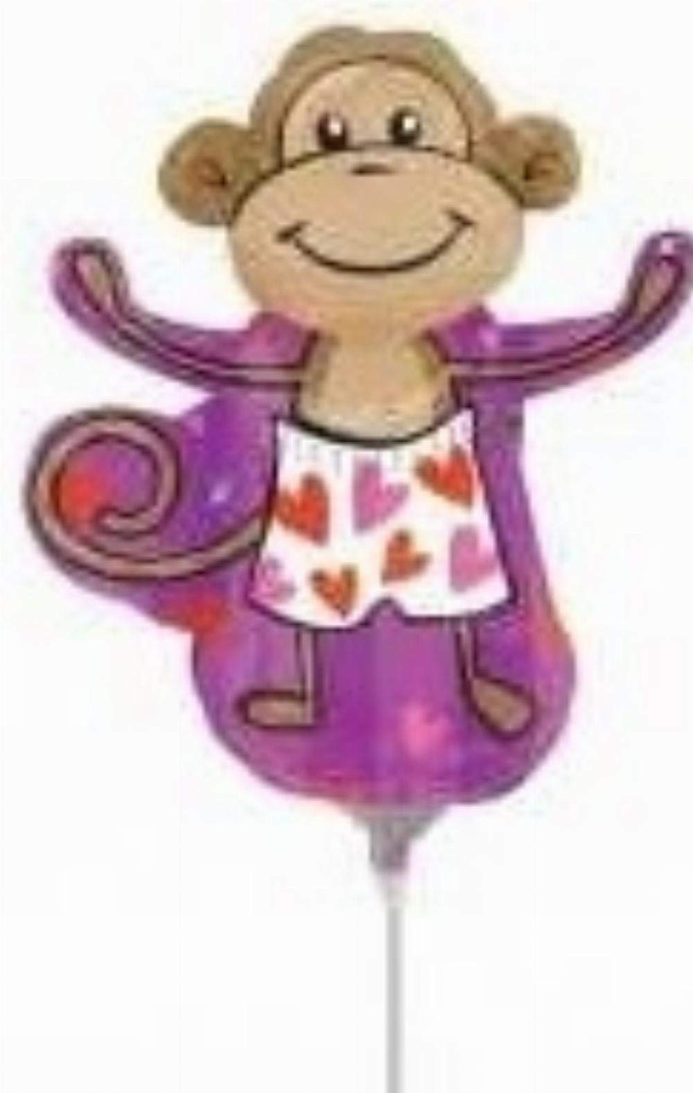 Ballon aluminium Amour Singe Minishape Amscan pour décoration de fête