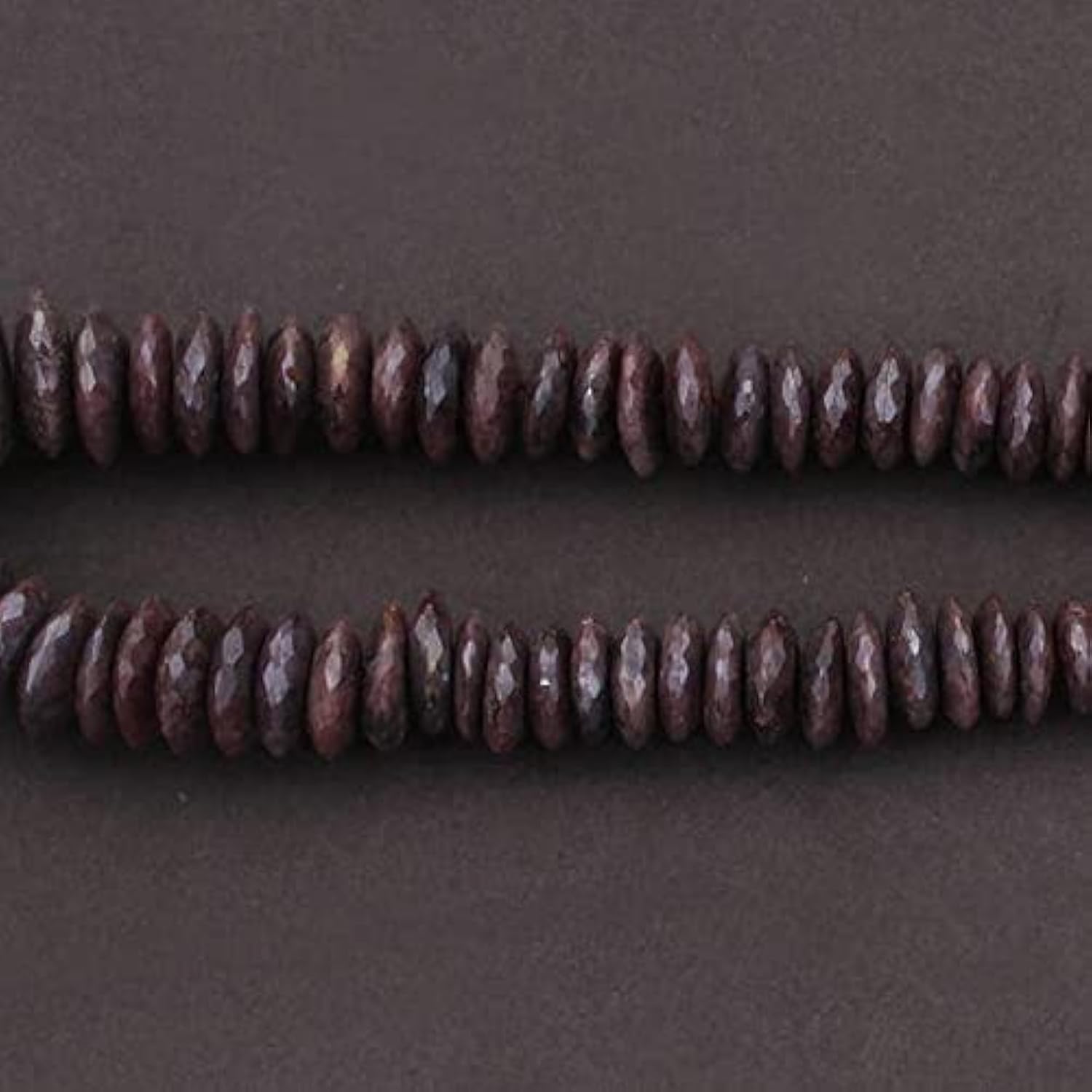 Perles ruby silverite german cut rondelles 7mm-14mm pour enfilage et montage de colliers