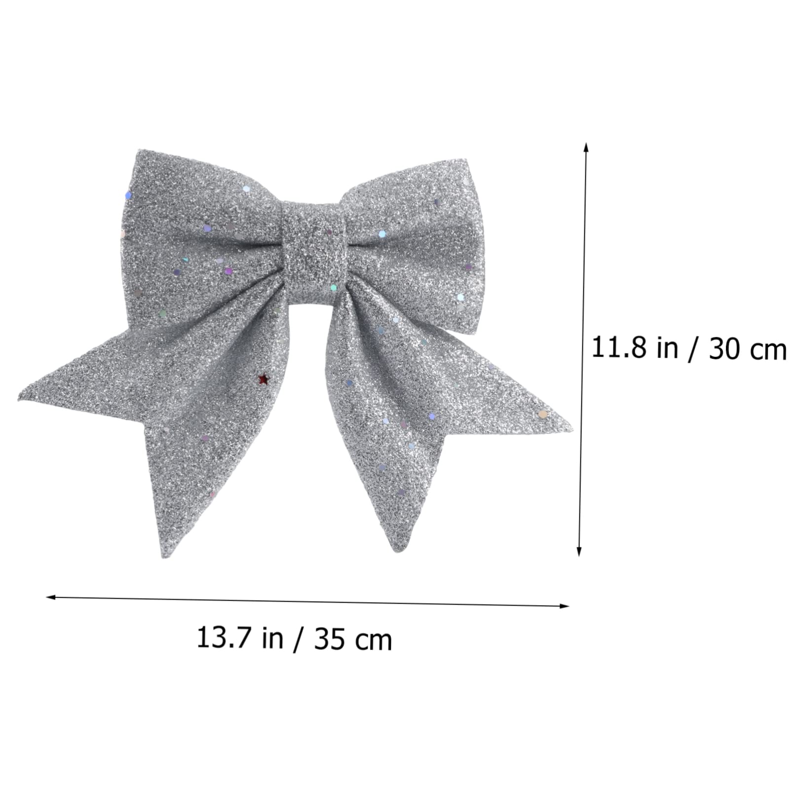 OUNONA 3piezas Lazo De Navidad Decorativo para Árbol Adorno Colgante De Organza Metálica para Fiestas y Celebraciones