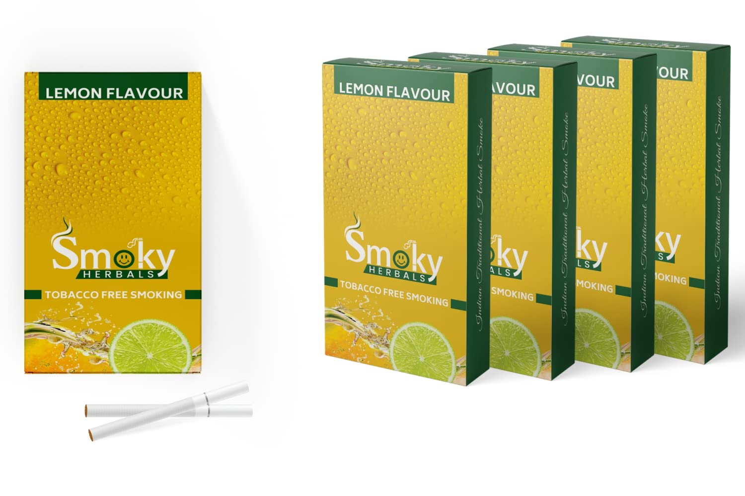 100% Tobacco & Nicotine Free Cigarette for Refresh Mood & Relieve Stress for Men & Women (LEMON FLAVOUR, 5 Packets)-image-31