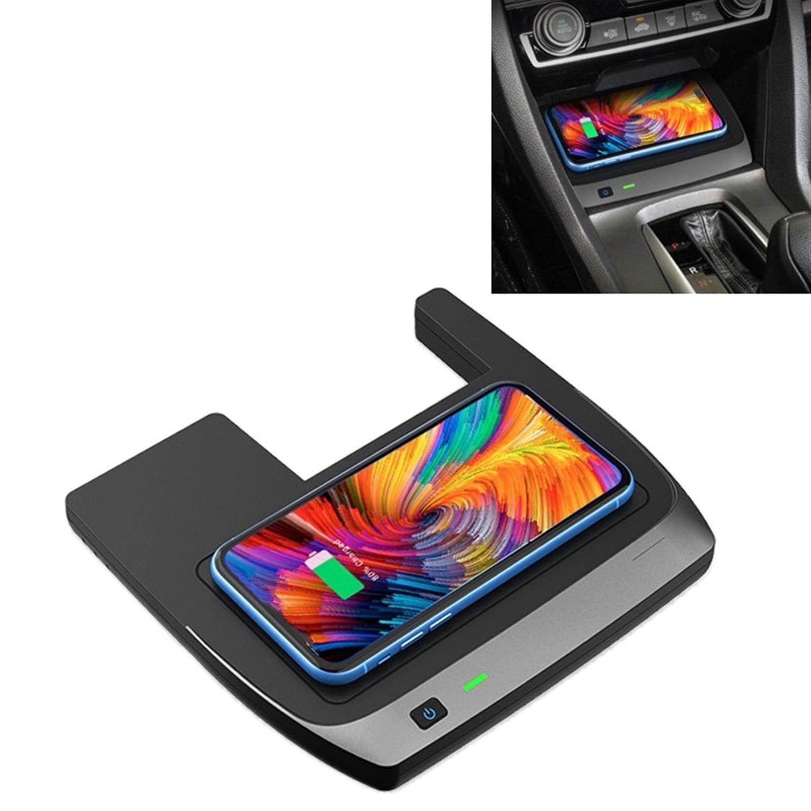 Ładowarka samochodowa Qi Standardowa bezprzewodowa ładowarka 10 W Android 7,5 W IOS Szybkie ładowanie 2016 2017 2018 2019, do Bezprzewodowa ładowarka samochodowa