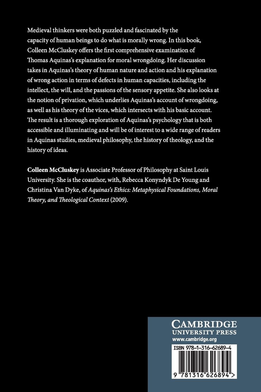 Thomas Aquinas on Moral Wrongdoing