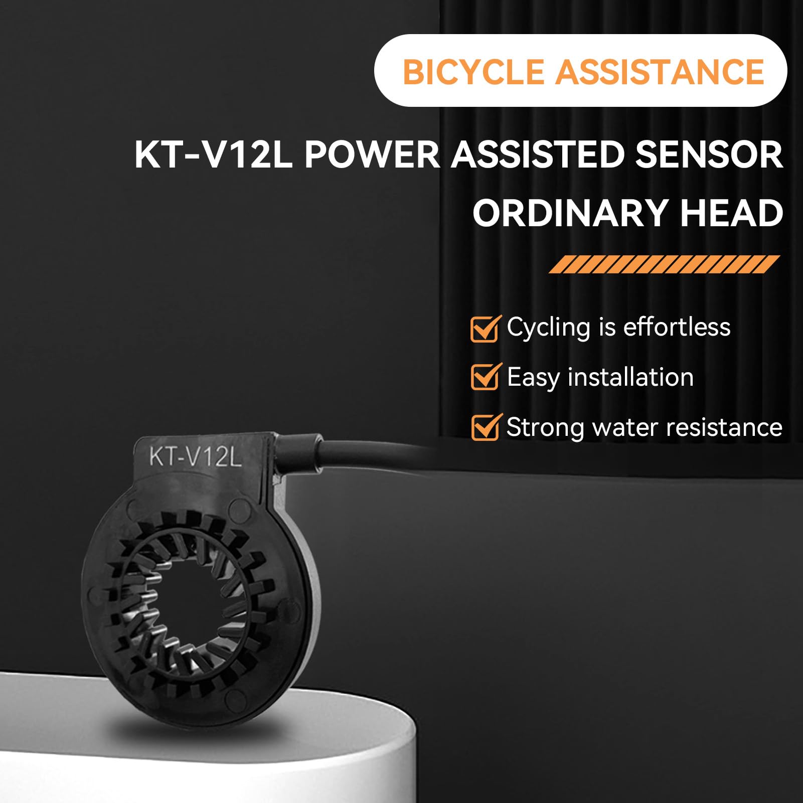 Pedal Assist Sensor, Electric ycle Pedal 12 Magnets E Bike PAS System Assistant Sensor Speed Sensor Electric Bike Power Pedal Assist Sensor for Mountain Bike Accessories